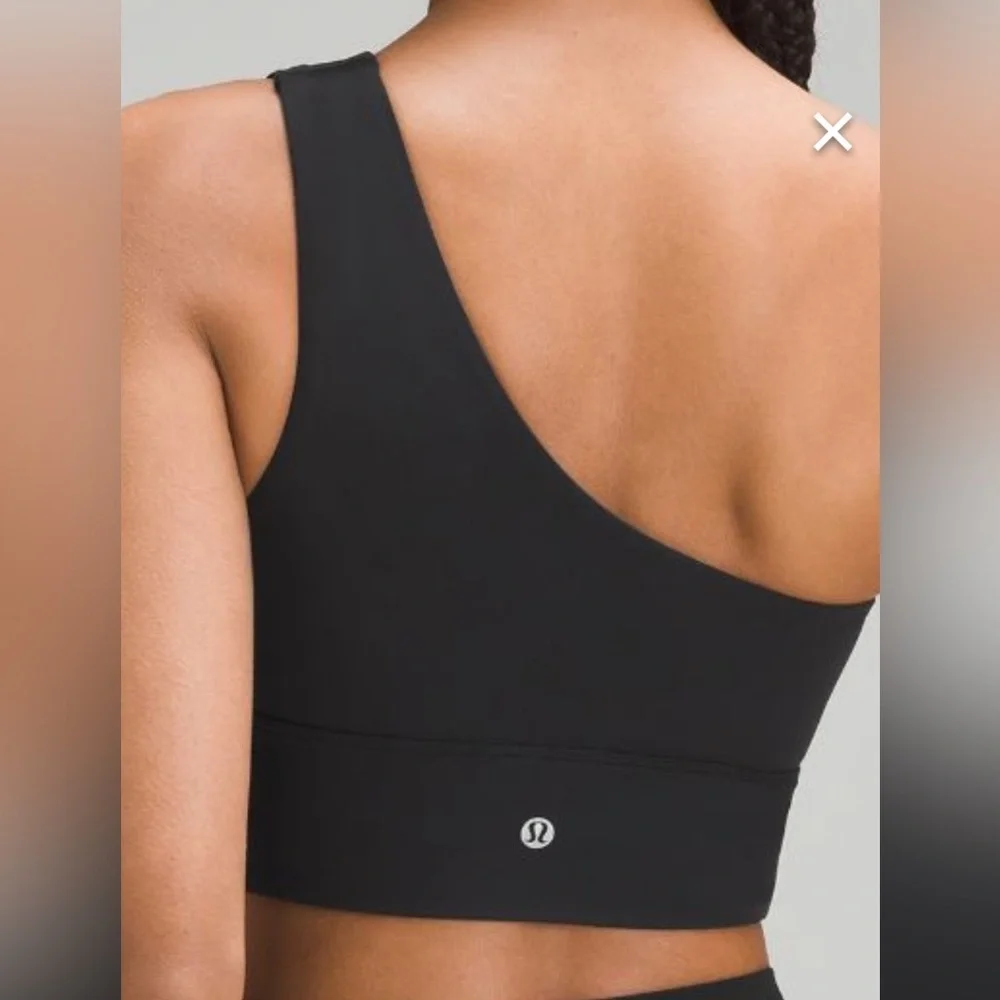 LULULEMON ALIGN ASYMMETRICAL BLACK COLOR BRA C/D SIZE 14 NWT